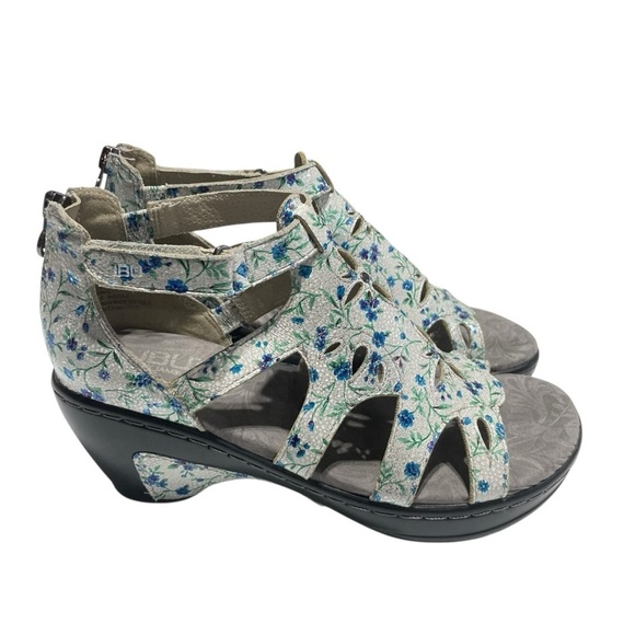 JBU Jambu Northstar Laser Cut Wedge Sandal Ditzy Floral Women Size 9.5 - Picture 5 of 14